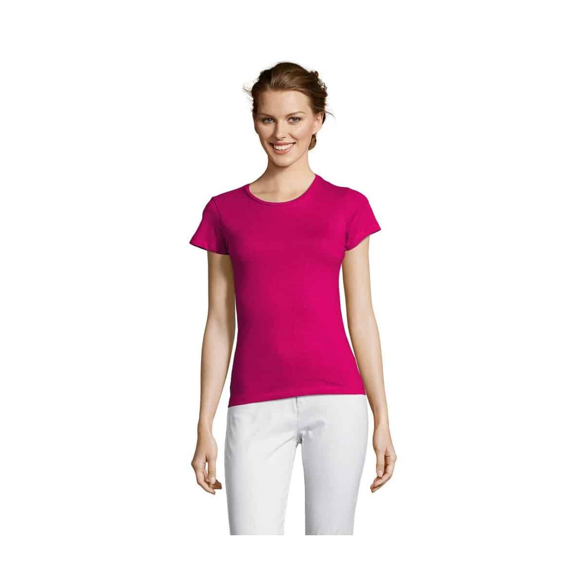 Koszulki z logo – miss damski t-shirt 150g miss s11386-fu MISS Damski T-SHIRT 150g MISS s11386-fu