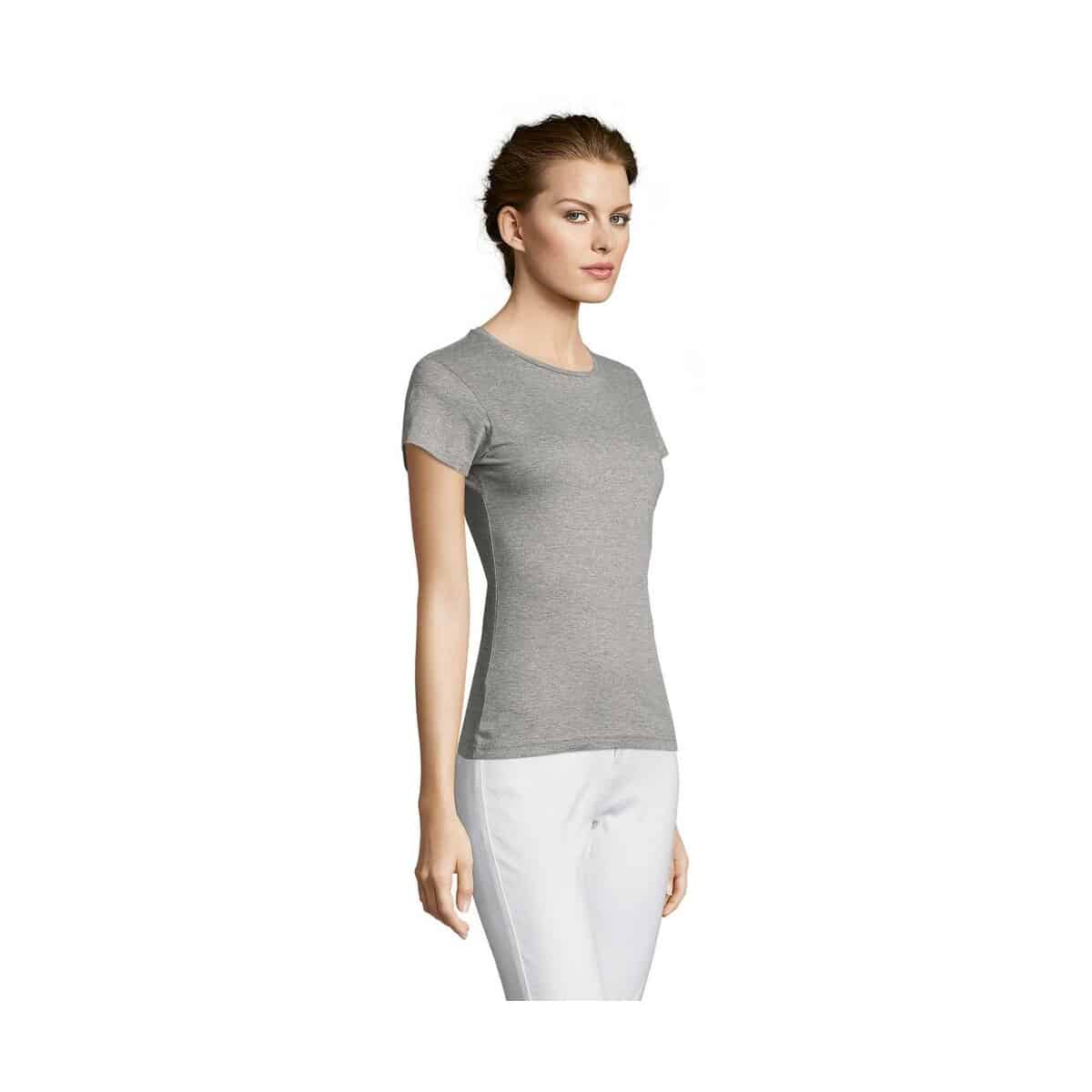 Koszulki z logo – miss damski t-shirt 150g miss s11386-gm-side MISS Damski T-SHIRT 150g MISS s11386-gm-side