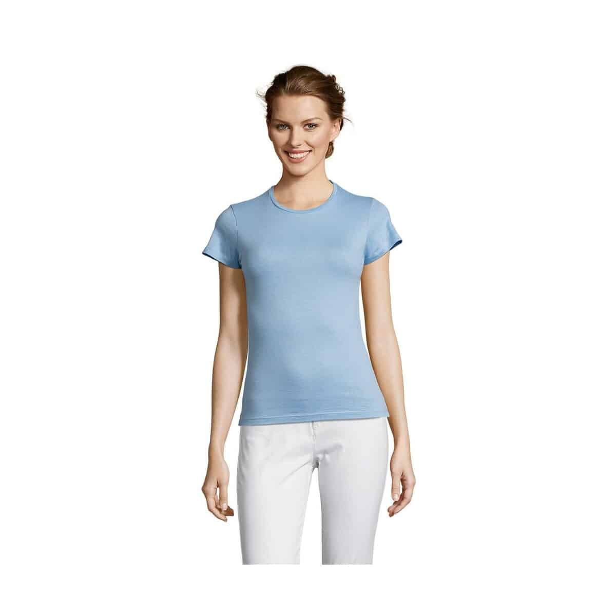 Koszulki z logo – miss damski t-shirt 150g miss s11386-sk MISS Damski T-SHIRT 150g MISS s11386-sk