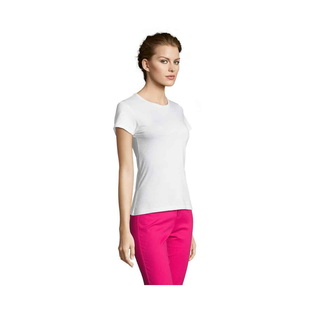 Koszulki z logo – miss damski t-shirt 150g miss s11386-wh-side MISS Damski T-SHIRT 150g MISS s11386-wh-side