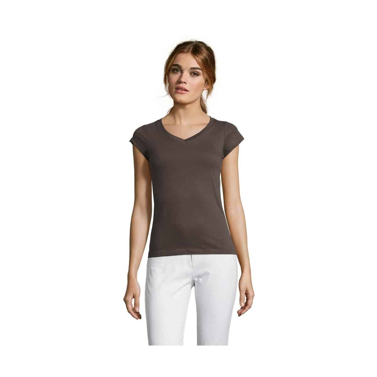 Koszulki z logo – moon damski t-shirt 150g moon s11388-dg MOON Damski T-SHIRT 150g MOON s11388-dg