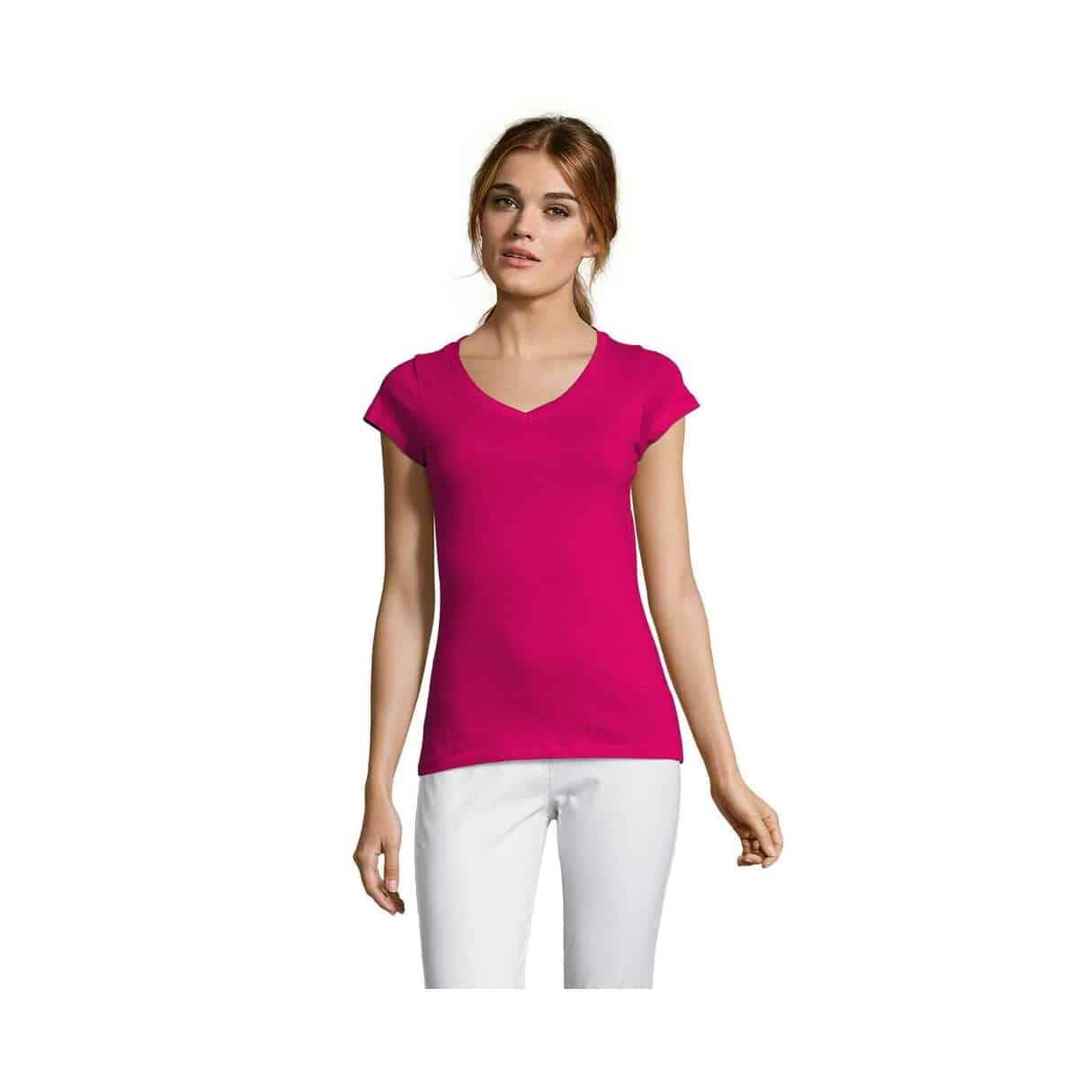 Koszulki z logo – moon damski t-shirt 150g moon s11388-fu MOON Damski T-SHIRT 150g MOON s11388-fu