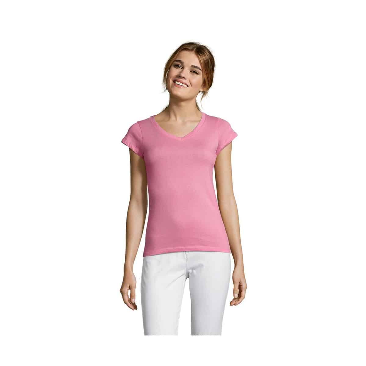 Koszulki z logo – moon damski t-shirt 150g moon s11388-op MOON Damski T-SHIRT 150g MOON s11388-op