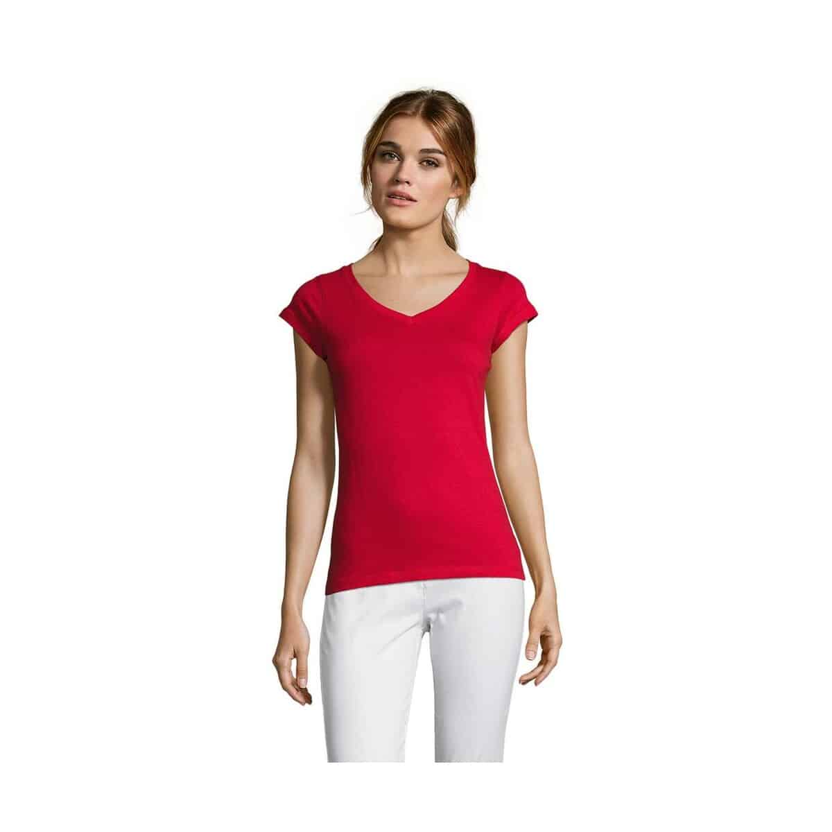 Koszulki z logo – moon damski t-shirt 150g moon s11388-rd MOON Damski T-SHIRT 150g MOON s11388-rd