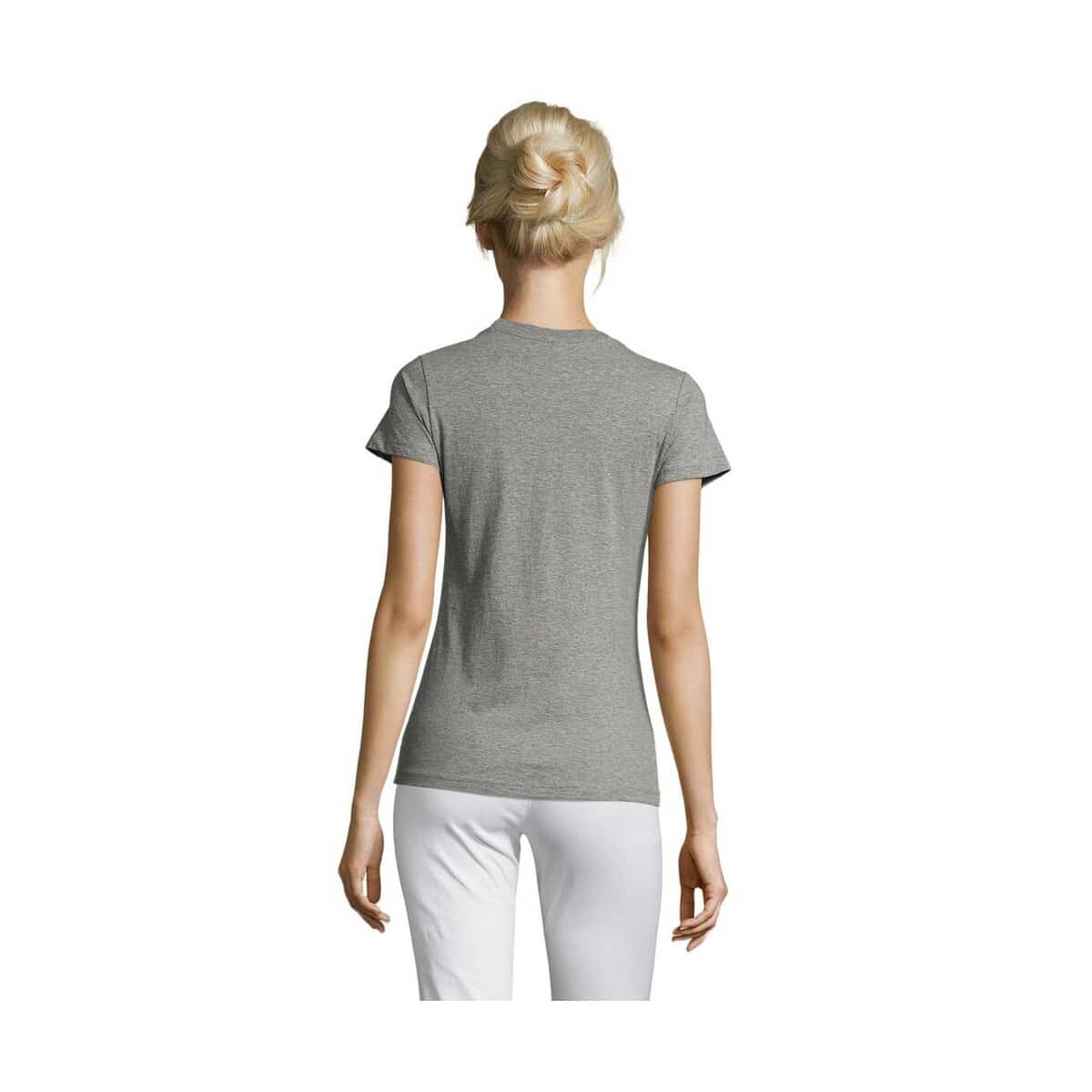 Koszulki z logo – regent damski t-shirt 150g regent women s01825-gm-back REGENT Damski T-Shirt 150g REGENT WOMEN s01825-gm-back