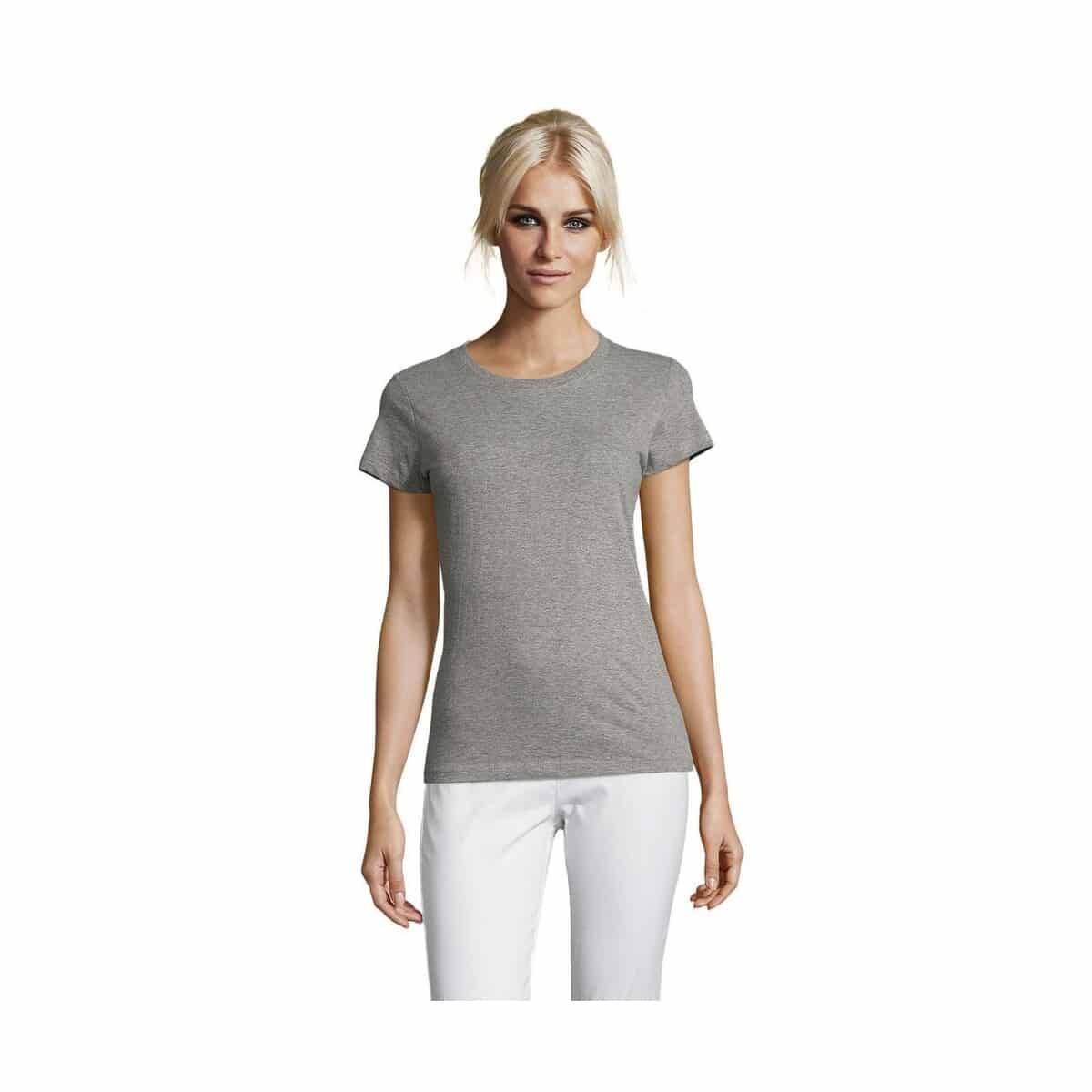 Koszulki z logo – regent damski t-shirt 150g regent women s01825-gm REGENT Damski T-Shirt 150g REGENT WOMEN s01825-gm