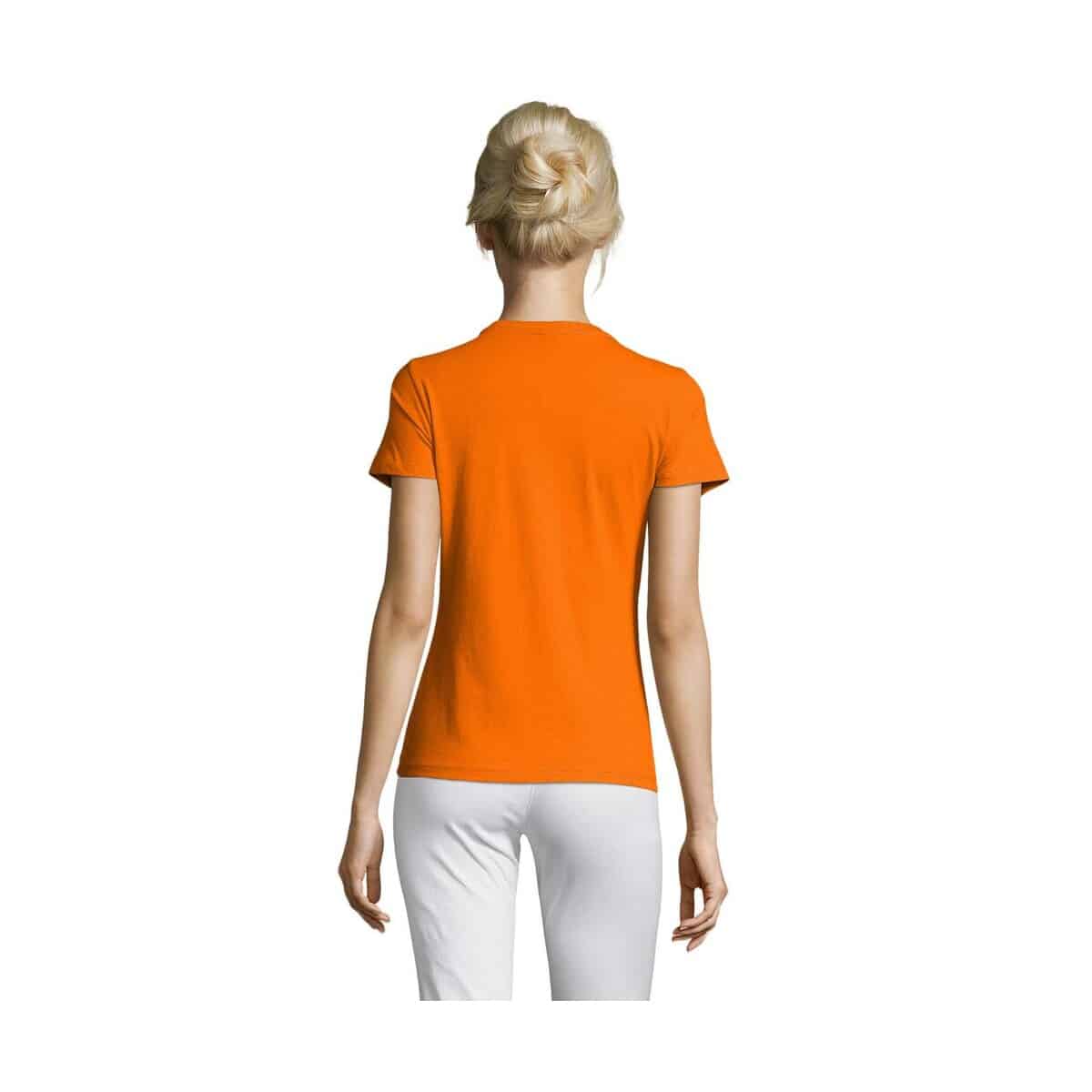 Koszulki z logo – regent damski t-shirt 150g regent women s01825-or-back REGENT Damski T-Shirt 150g REGENT WOMEN s01825-or-back