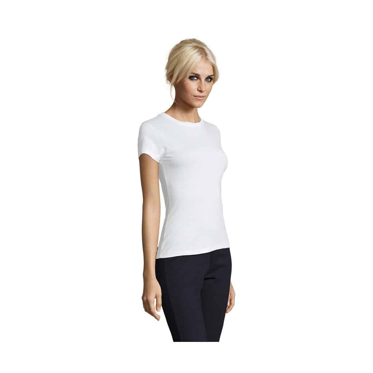 Koszulki z logo – regent damski t-shirt 150g regent women s01825-wh-side REGENT Damski T-Shirt 150g REGENT WOMEN s01825-wh-side