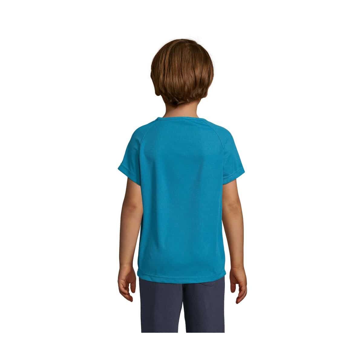Koszulki z logo – sporty dziecięcy t-shirt sporty kids s01166-aq-back SPORTY Dziecięcy T-Shirt SPORTY KIDS s01166-aq-back