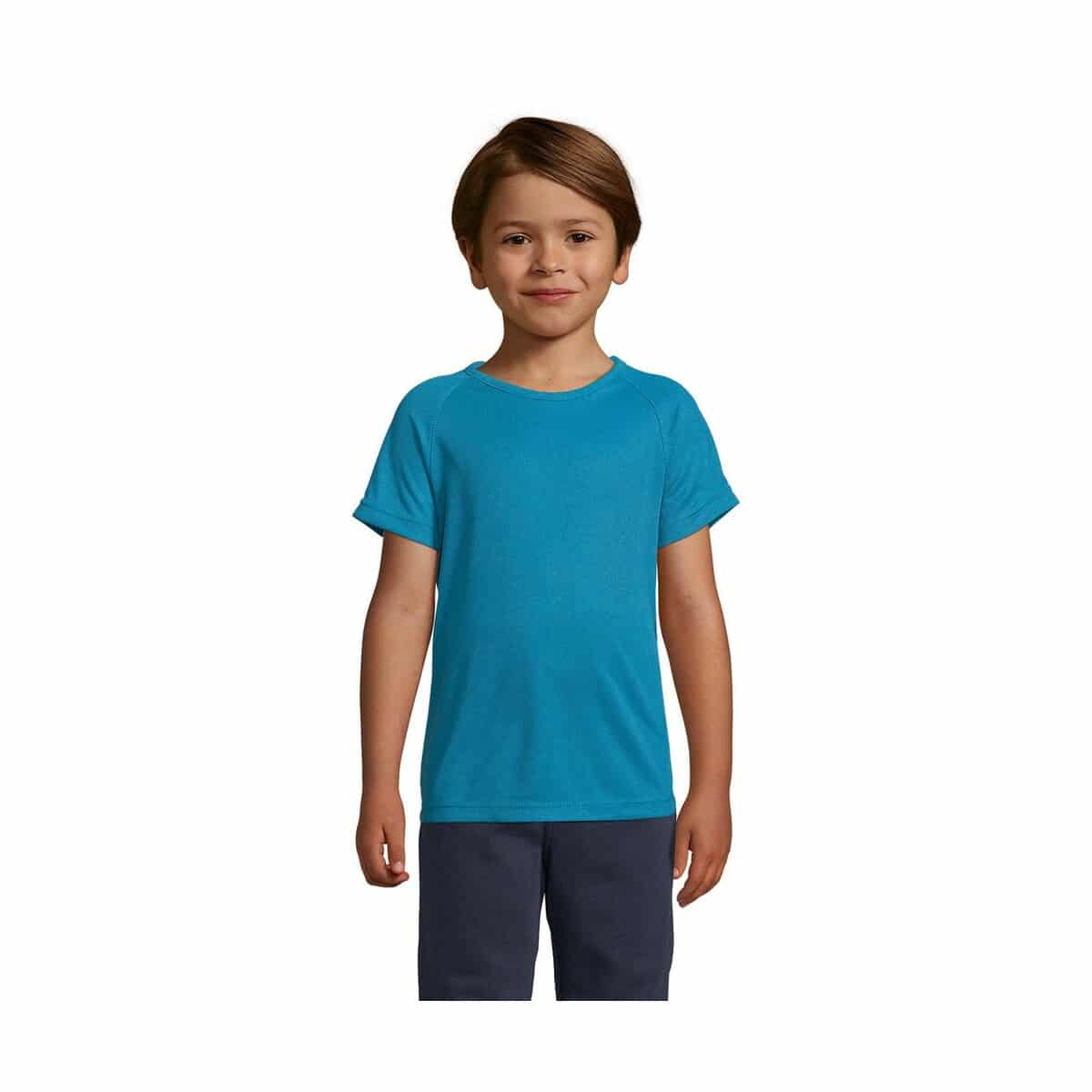 Koszulki z logo – sporty dziecięcy t-shirt sporty kids s01166-aq SPORTY Dziecięcy T-Shirt SPORTY KIDS s01166-aq