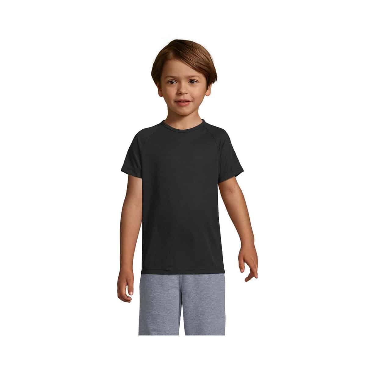 Koszulki z logo – sporty dziecięcy t-shirt sporty kids s01166-bk SPORTY Dziecięcy T-Shirt SPORTY KIDS s01166-bk