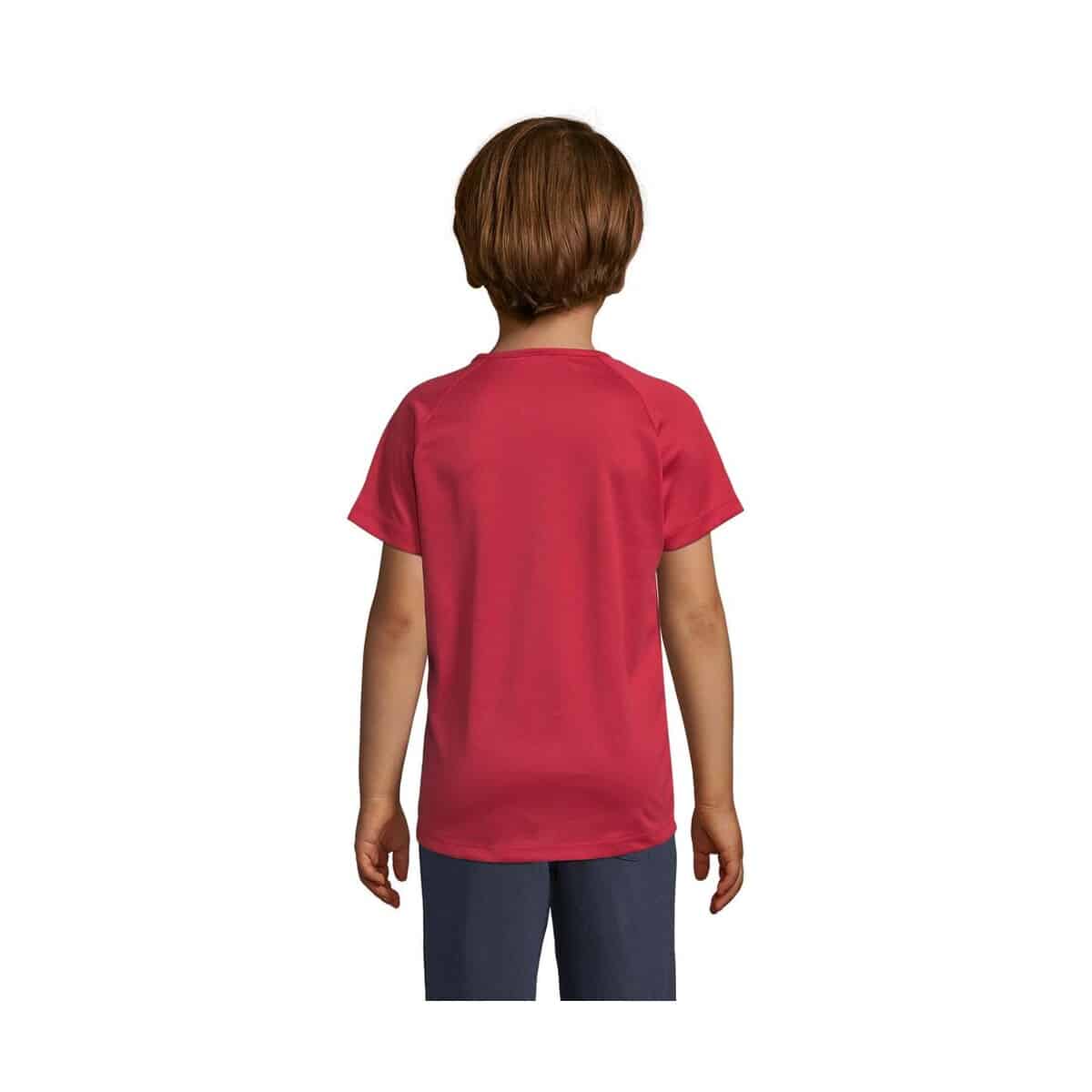Koszulki z logo – sporty dziecięcy t-shirt sporty kids s01166-rd-back SPORTY Dziecięcy T-Shirt SPORTY KIDS s01166-rd-back