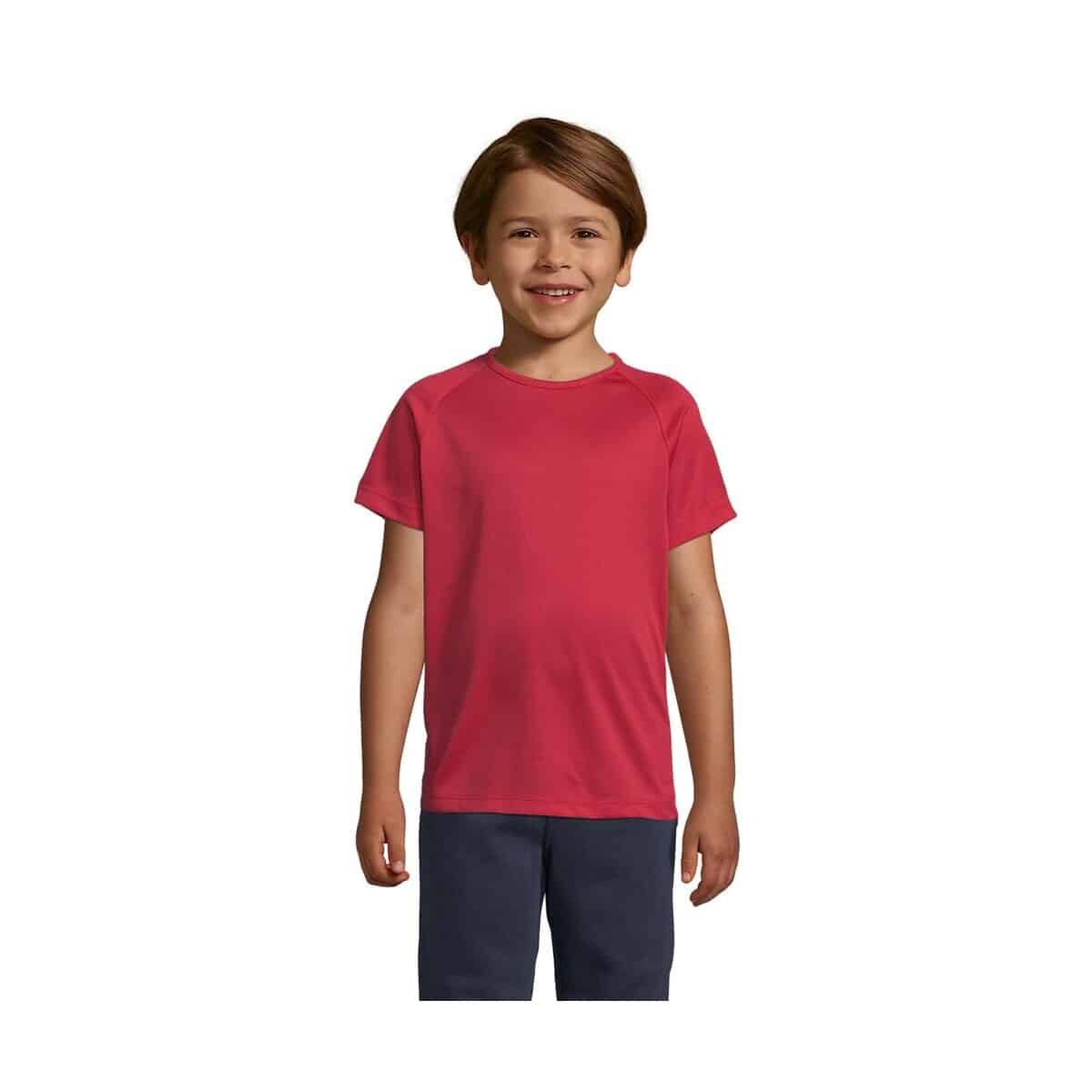 Koszulki z logo – sporty dziecięcy t-shirt sporty kids s01166-rd SPORTY Dziecięcy T-Shirt SPORTY KIDS s01166-rd