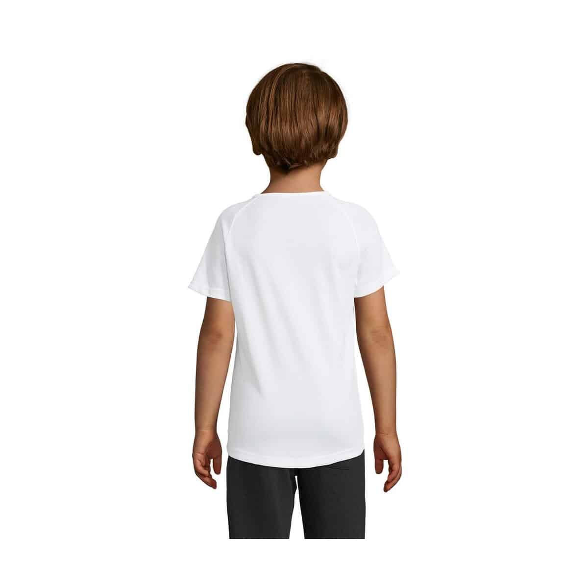 Koszulki z logo – sporty dziecięcy t-shirt sporty kids s01166-wh-back SPORTY Dziecięcy T-Shirt SPORTY KIDS s01166-wh-back