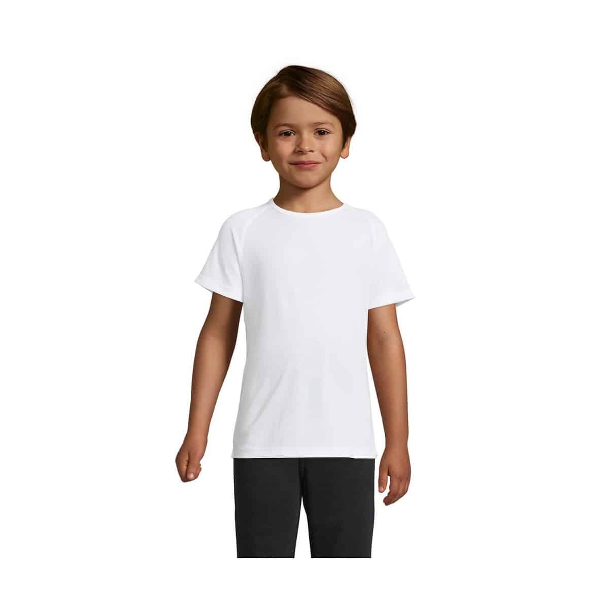 Koszulki z logo – sporty dziecięcy t-shirt sporty kids s01166-wh SPORTY Dziecięcy T-Shirt SPORTY KIDS s01166-wh