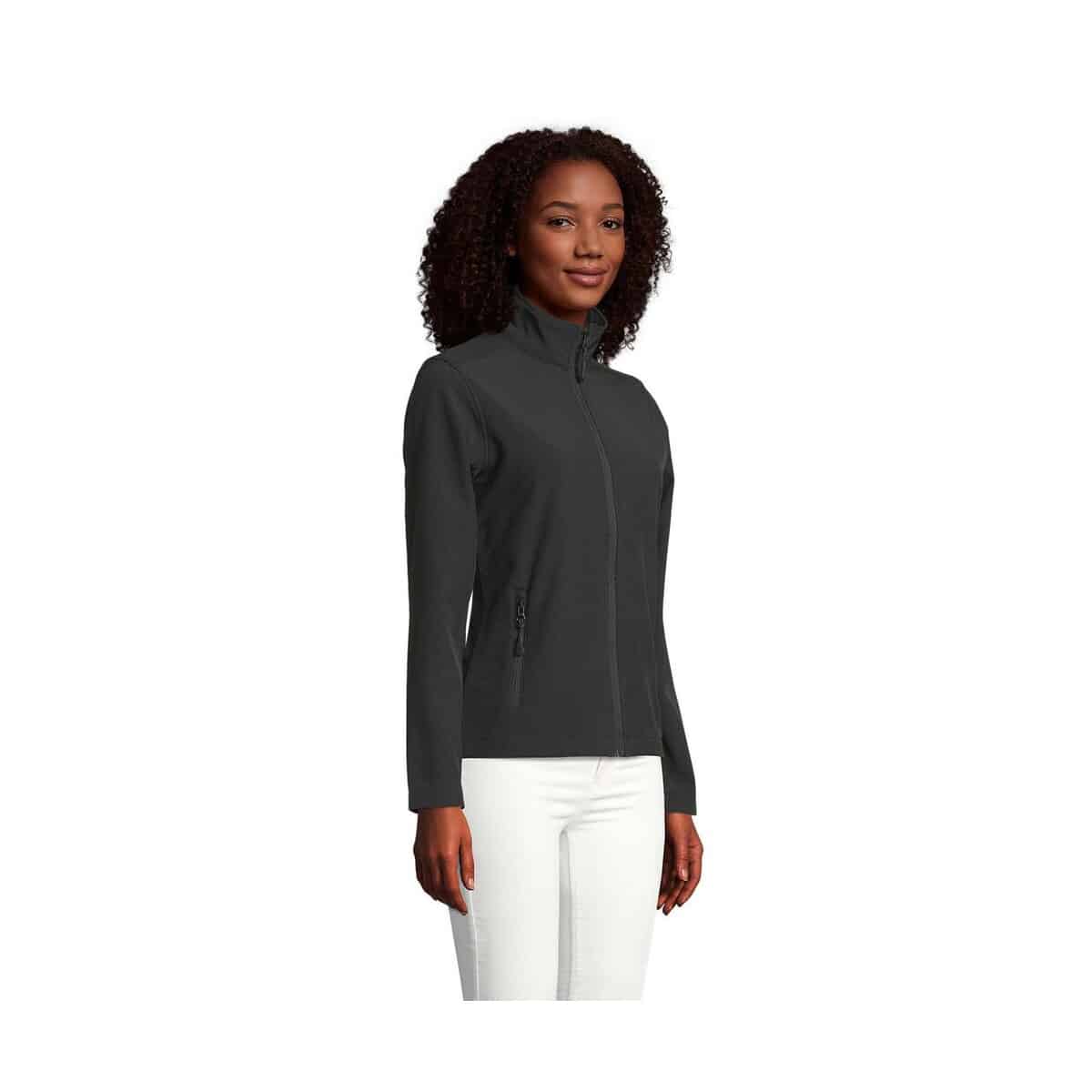 Kurtki z logo – race damskie softsh. kurtka race women s01194-bk-side RACE Damskie Softsh. Kurtka RACE WOMEN s01194-bk-side