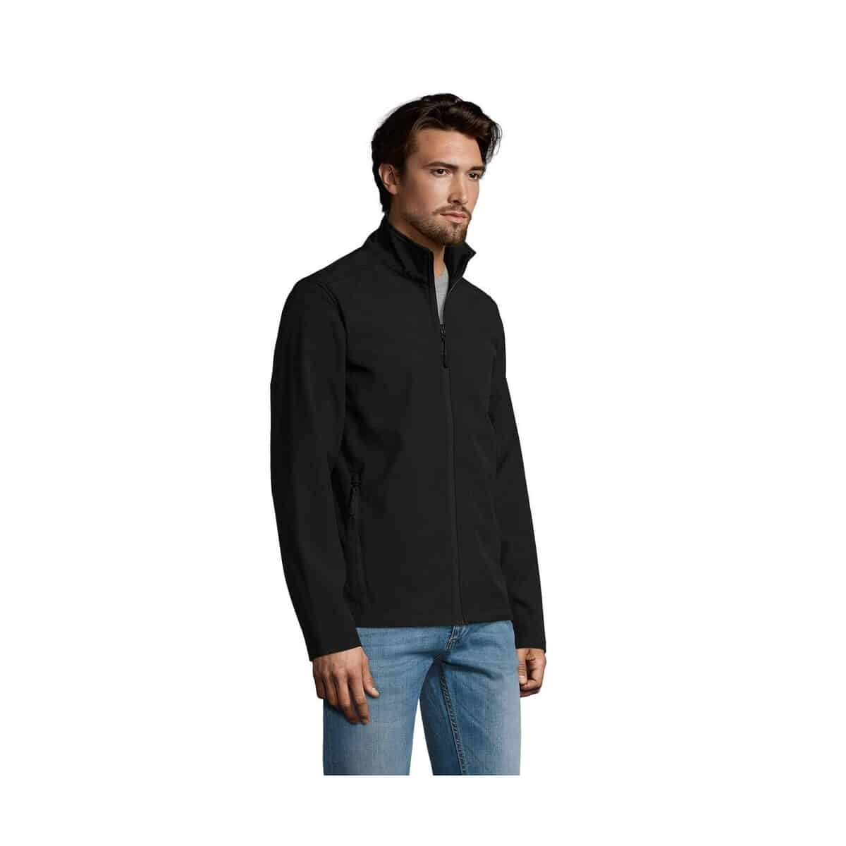 Kurtki z logo – race męski softshell race men s01195-bk-side RACE męski softshell RACE MEN s01195-bk-side