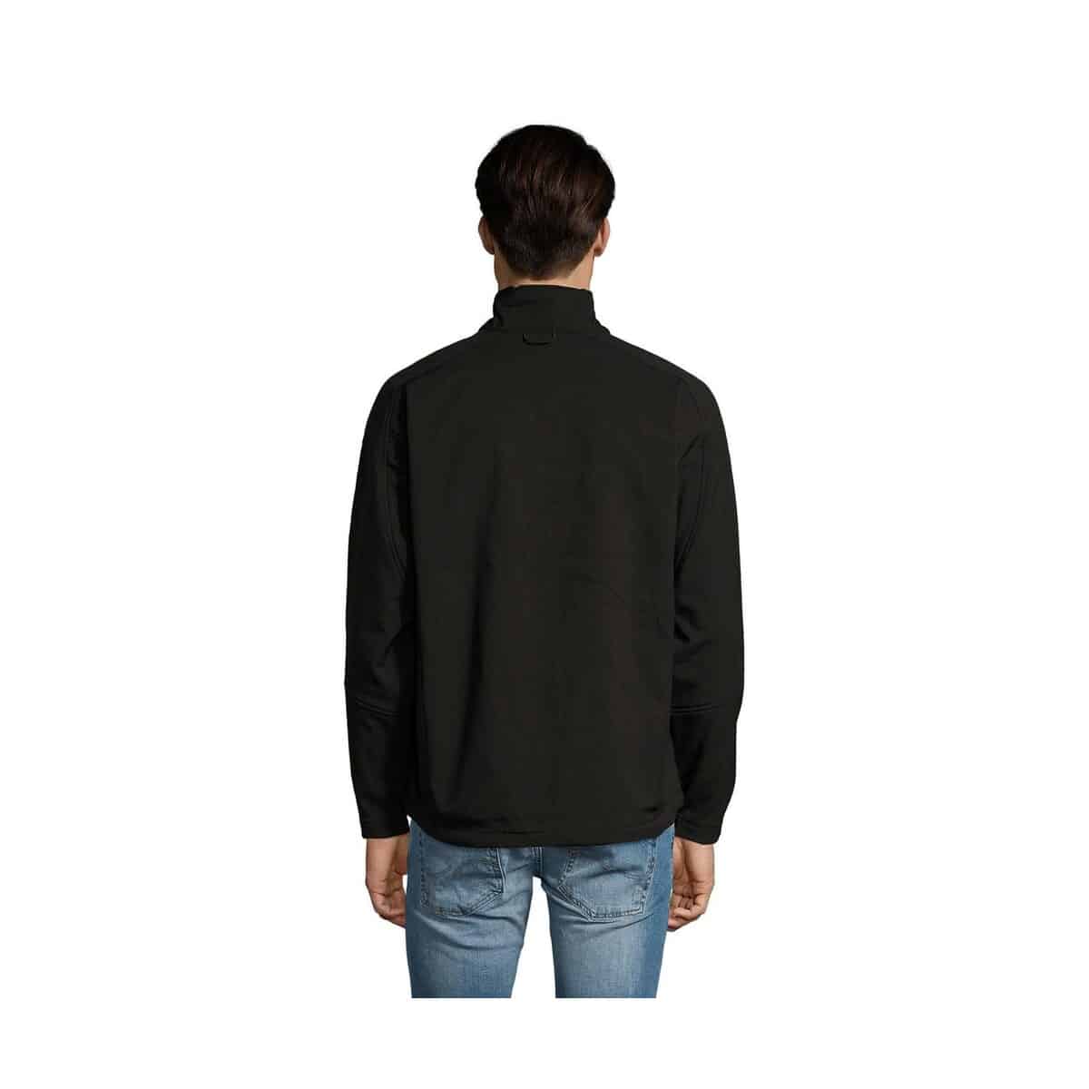 Kurtki z logo – relax męski softshell 340g relax s46600-bk-back RELAX Męski softshell 340g RELAX s46600-bk-back