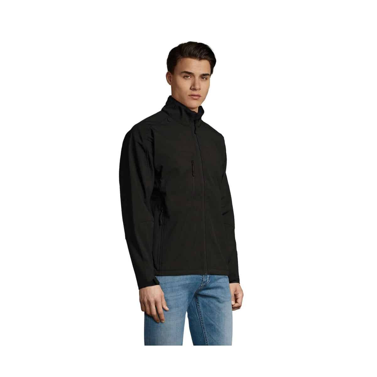 Kurtki z logo – relax męski softshell 340g relax s46600-bk-side RELAX Męski softshell 340g RELAX s46600-bk-side