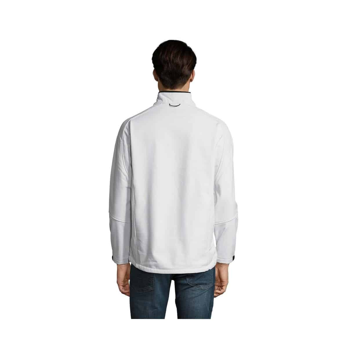 Kurtki z logo – relax męski softshell 340g relax s46600-wh-back RELAX Męski softshell 340g RELAX s46600-wh-back