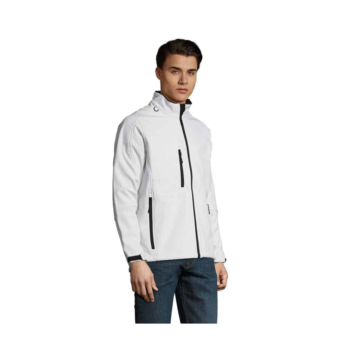 Kurtki z logo – relax męski softshell 340g relax s46600-wh-side RELAX Męski softshell 340g RELAX s46600-wh-side