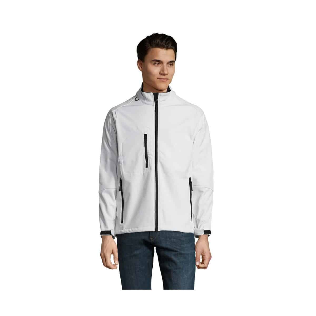 Kurtki z logo – relax męski softshell 340g relax s46600-wh RELAX Męski softshell 340g RELAX s46600-wh
