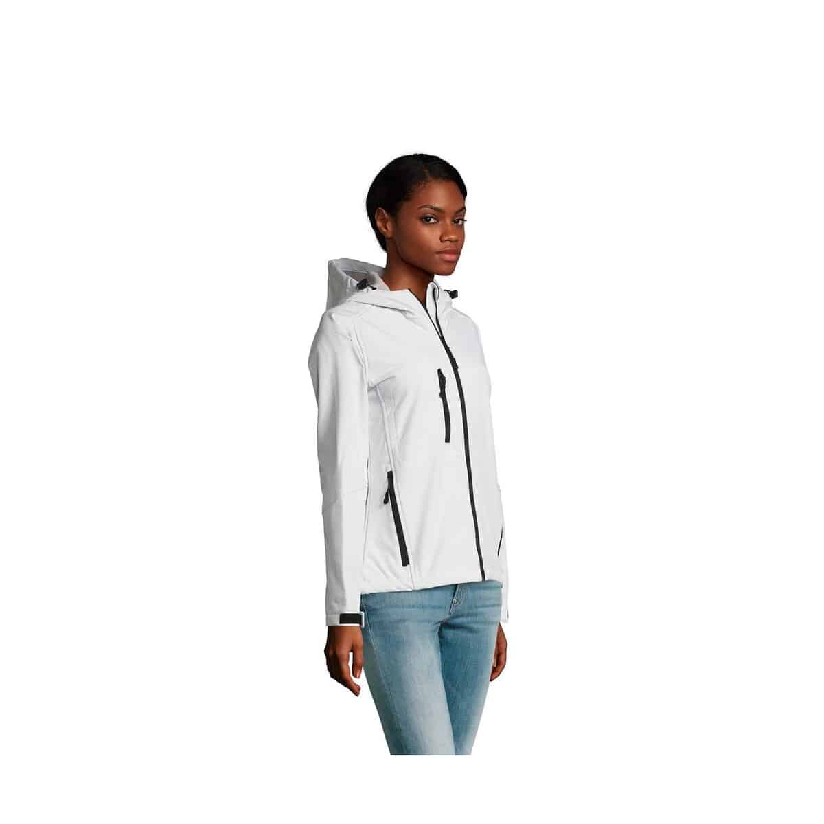 Kurtki z logo – replay damski softshell340 replay women s46802-wh-side REPLAY damski softshell340 REPLAY WOMEN s46802-wh-side
