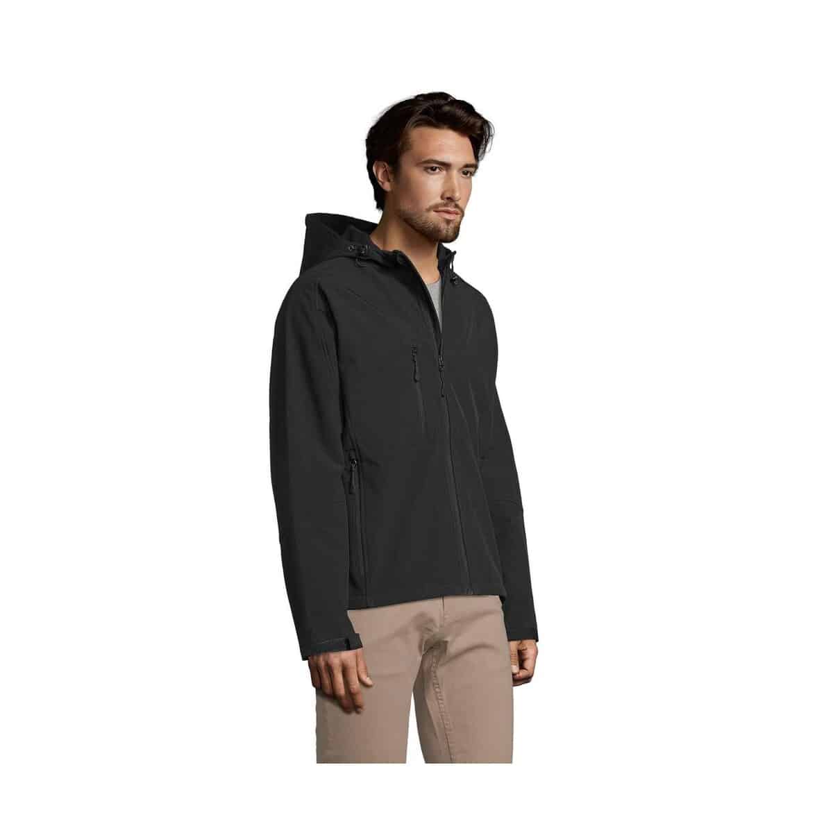 Kurtki z logo – replay męski softshell 340 replay men s46602-bk-side REPLAY męski softshell 340 REPLAY MEN s46602-bk-side