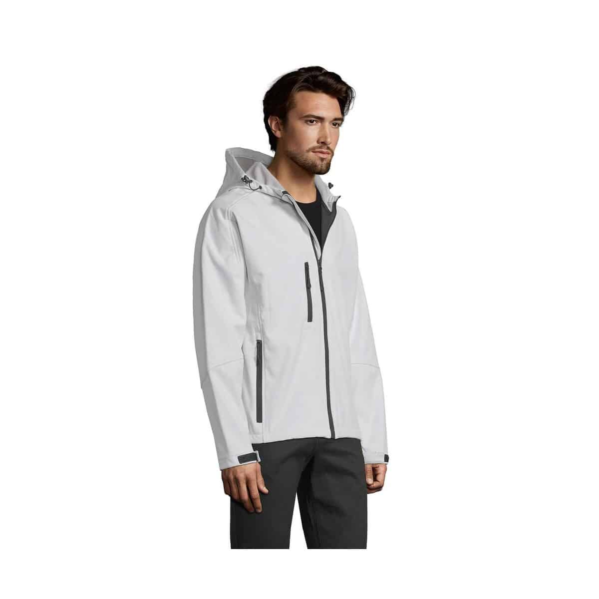Kurtki z logo – replay męski softshell 340 replay men s46602-wh-side REPLAY męski softshell 340 REPLAY MEN s46602-wh-side