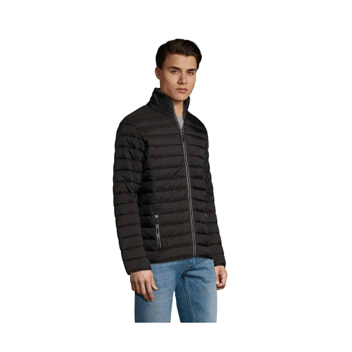 Kurtki z logo – ride męska kurtka 180g ride men s01193-bk-side RIDE Męska kurtka 180g RIDE MEN s01193-bk-side