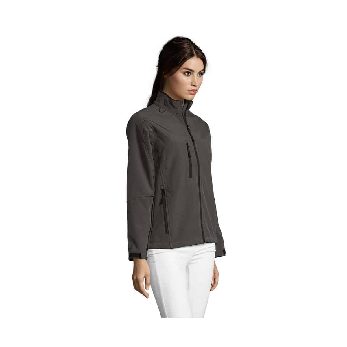 Kurtki z logo – roxy damski softshell 340g roxy s46800-cr-side ROXY Damski softshell 340g ROXY s46800-cr-side