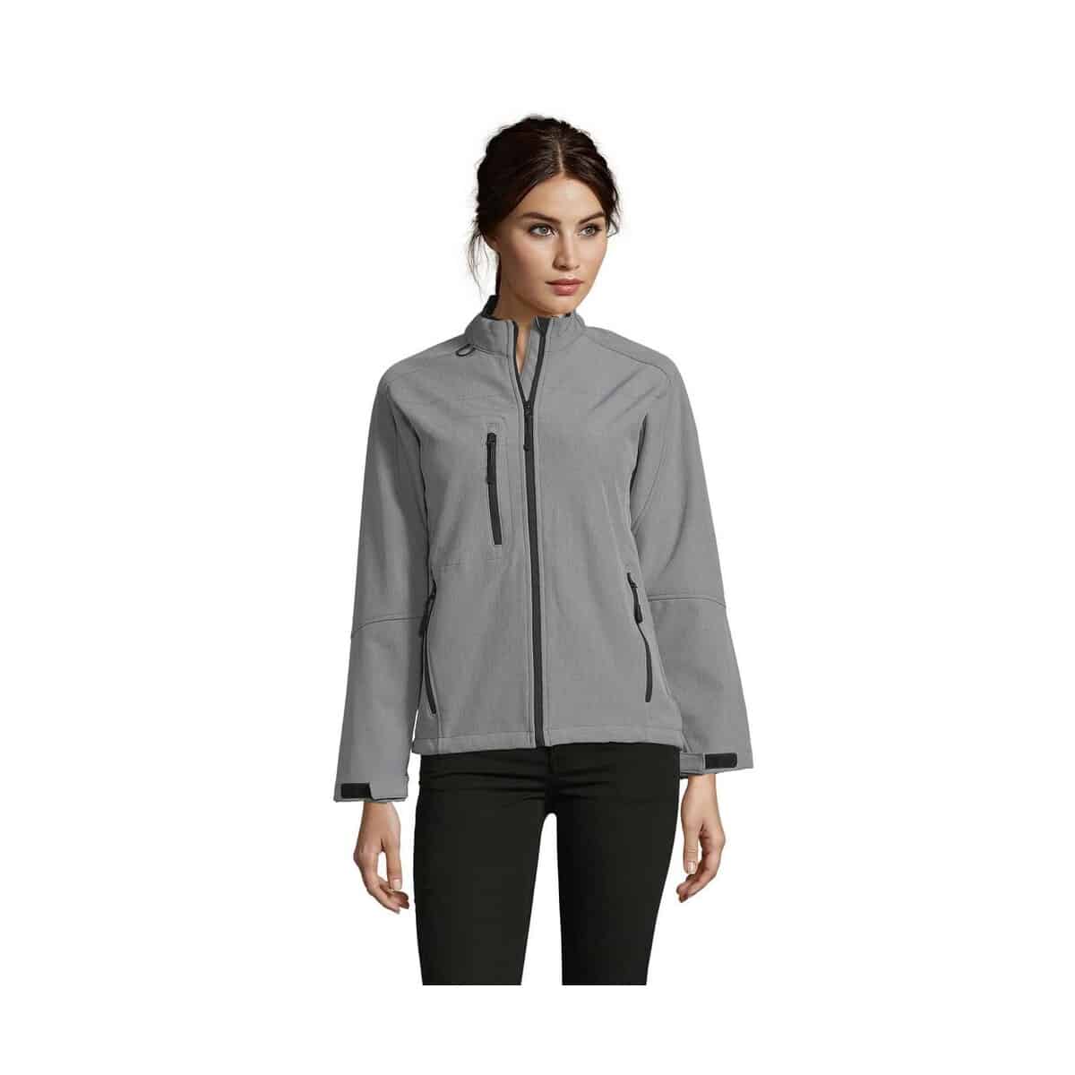 Kurtki z logo – roxy damski softshell 340g roxy s46800-gm ROXY Damski softshell 340g ROXY s46800-gm
