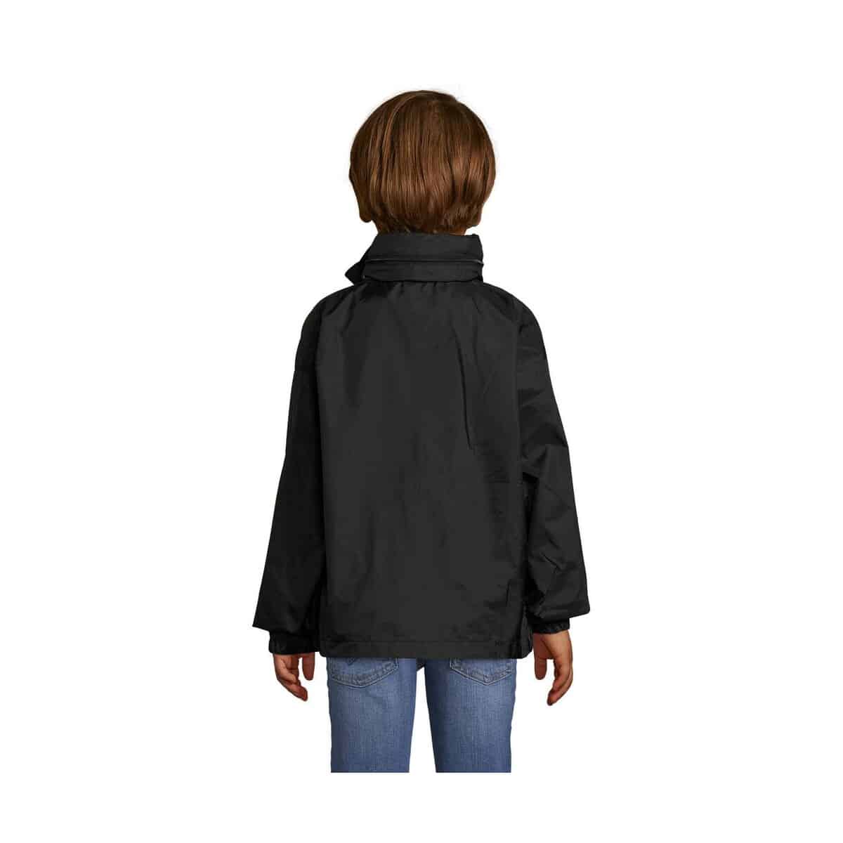 Kurtki z logo – surf kids windbreaker 210g surf kids s32300-bk-back SURF KIDS WINDBREAKER 210g SURF KIDS s32300-bk-back