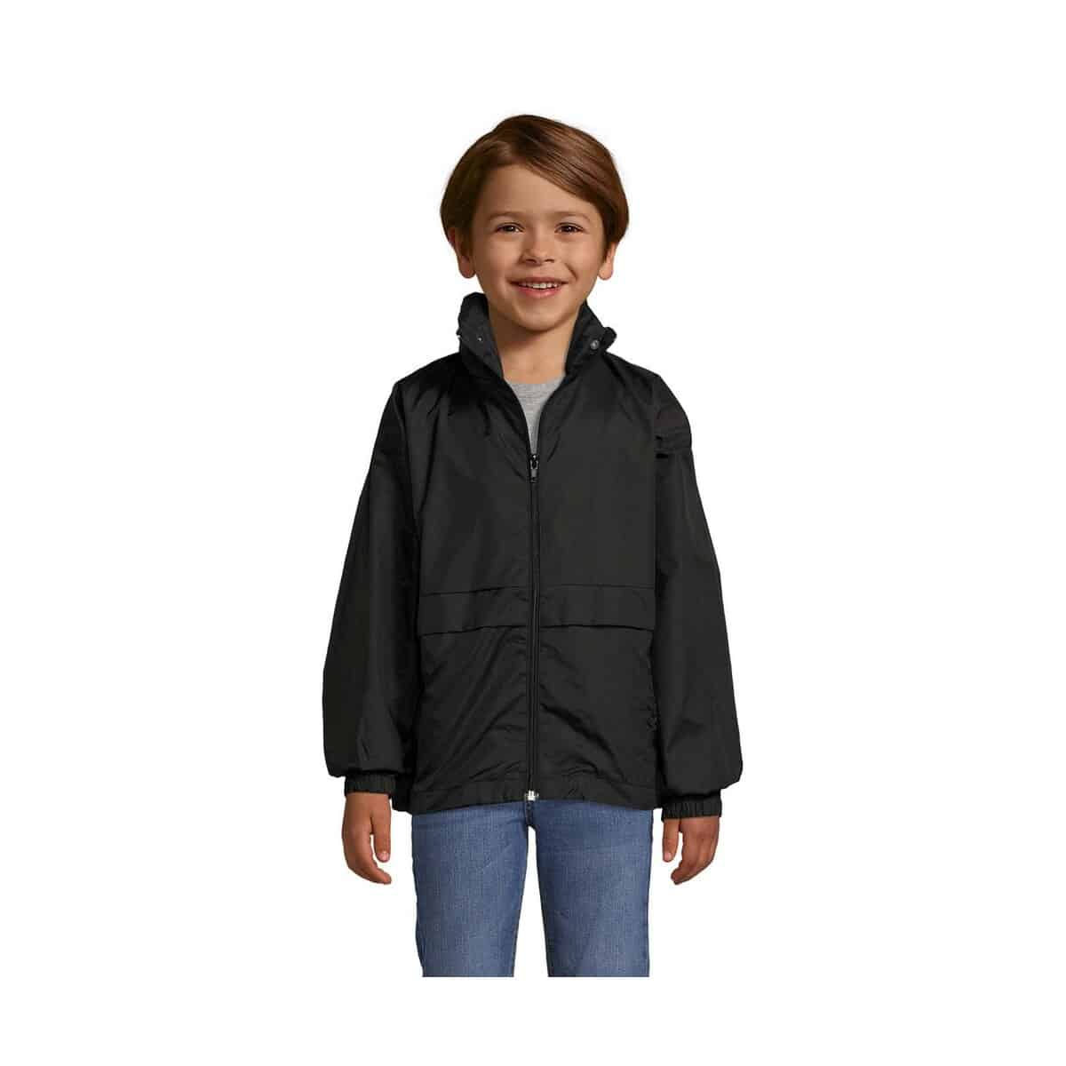 Kurtki z logo – surf kids windbreaker 210g surf kids s32300-bk SURF KIDS WINDBREAKER 210g SURF KIDS s32300-bk