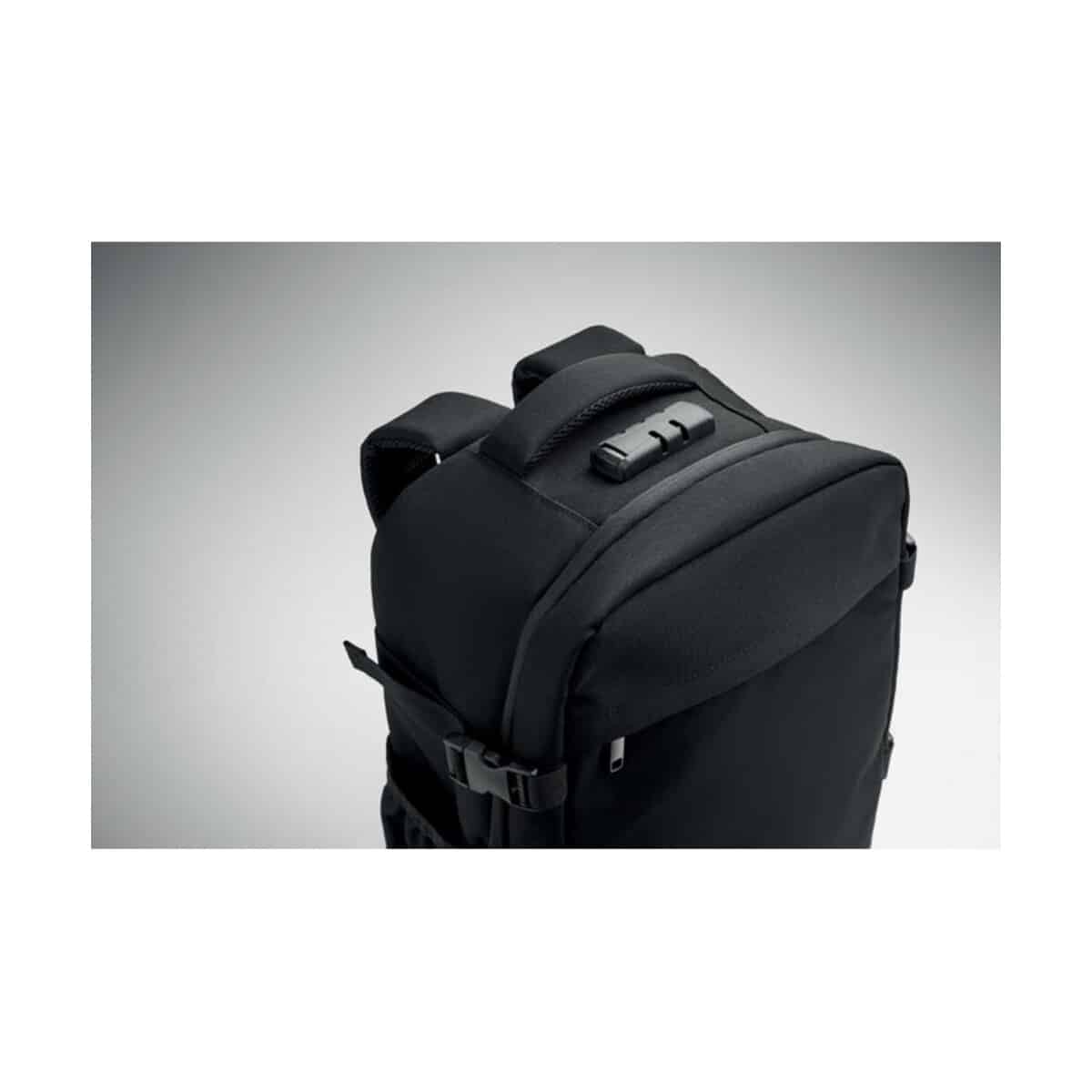 Plecaki z logo – plecak rpet 20l 15″ z zamkiem lock&go mo3137-03-open Plecak RPET 20L 15