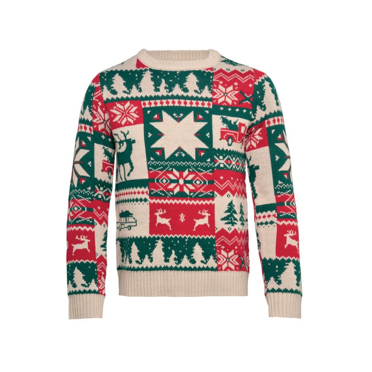 Swetry z logo – świąteczny sweter z dzianiny s- shimis cx1601-13 Świąteczny sweter z dzianiny S- SHIMIS cx1601-13