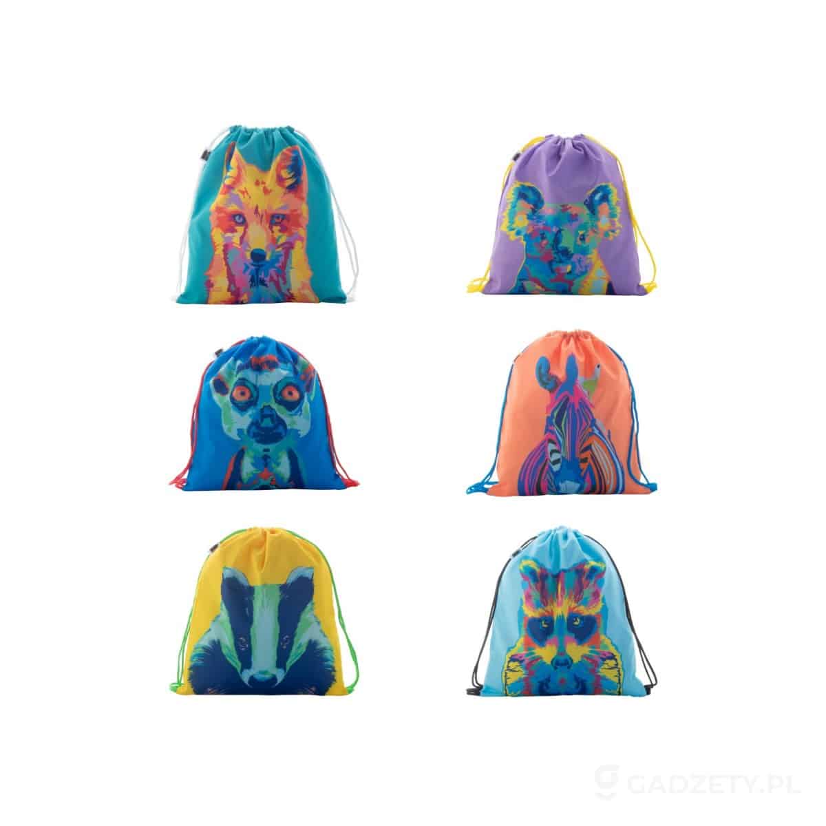 AP716414-kolorow-watermark CreaDraw Kids RPET personalizowany worek ze sznurkami dla dzieci – dostępne kolory