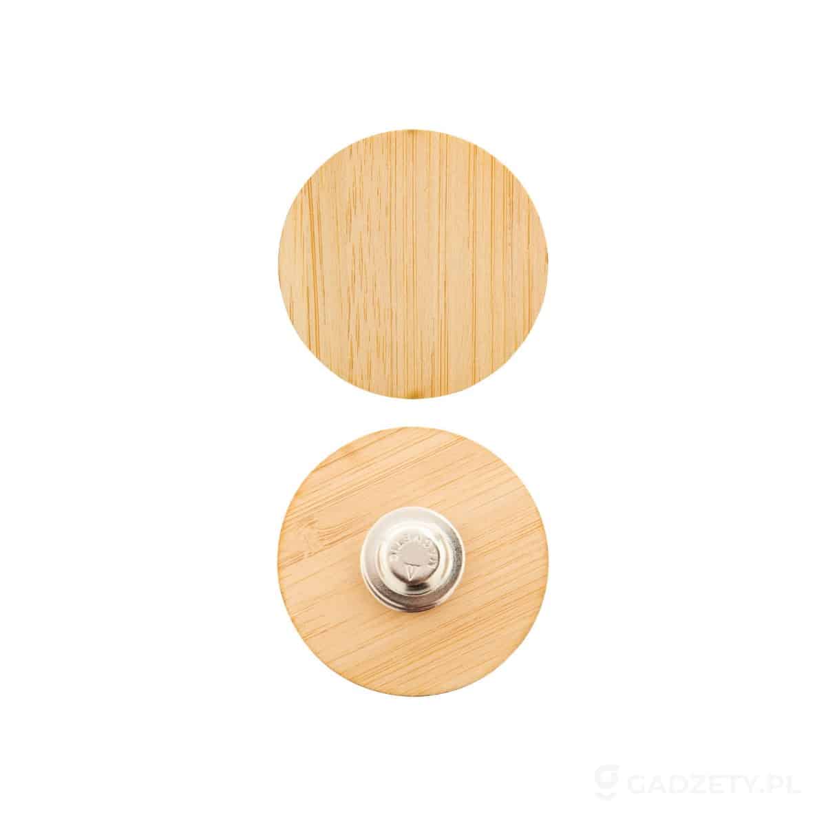 BooBadge bambusowa przypinka/pins – zdjęcia produktu