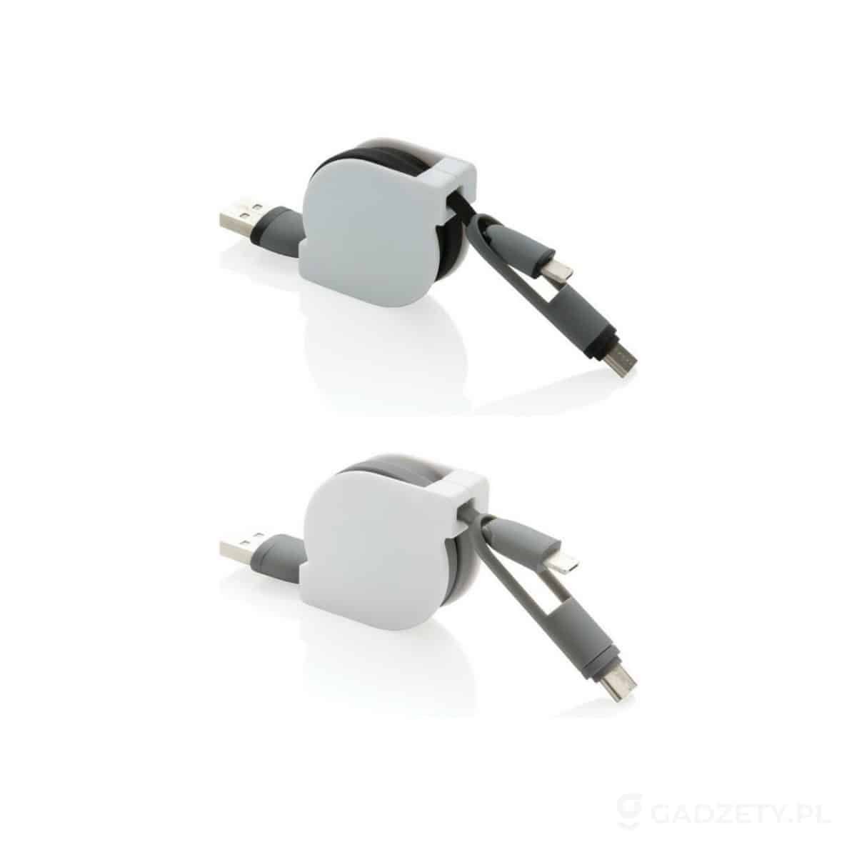 Zwijany kabel do ładowania i synchronizacji 3 w 1 – dostępne kolory