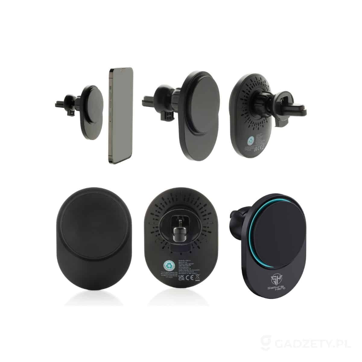 AXP-P309-11-wariant-watermark Samochodowy uchwyt do telefonu, ładowarka bezprzewodowa 15W – zdjęcia produktu