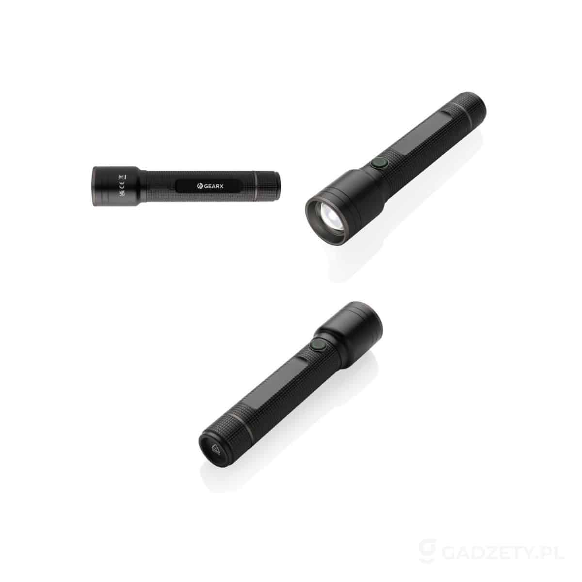 AXP-P513-92-wariant-watermark Latarka Gear X, ładowana przez USB, aluminium z recyklingu – zdjęcia produktu