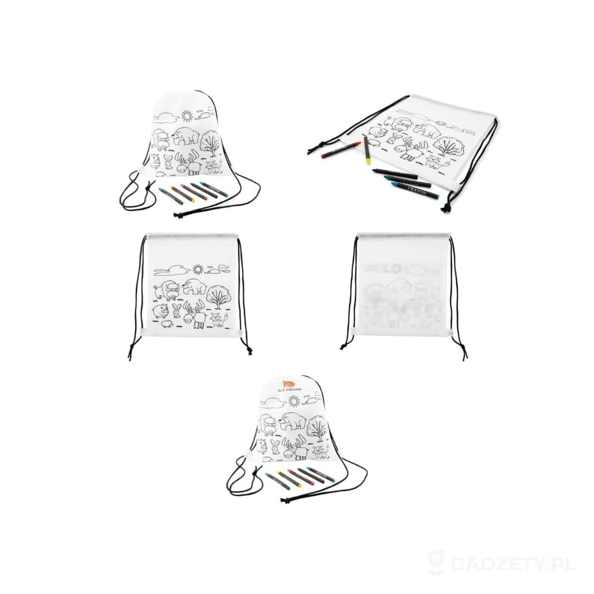 AXP-V0021-wariant-watermark Worek ze sznurkiem do kolorowania, kredki | Brody – zdjęcia produktu