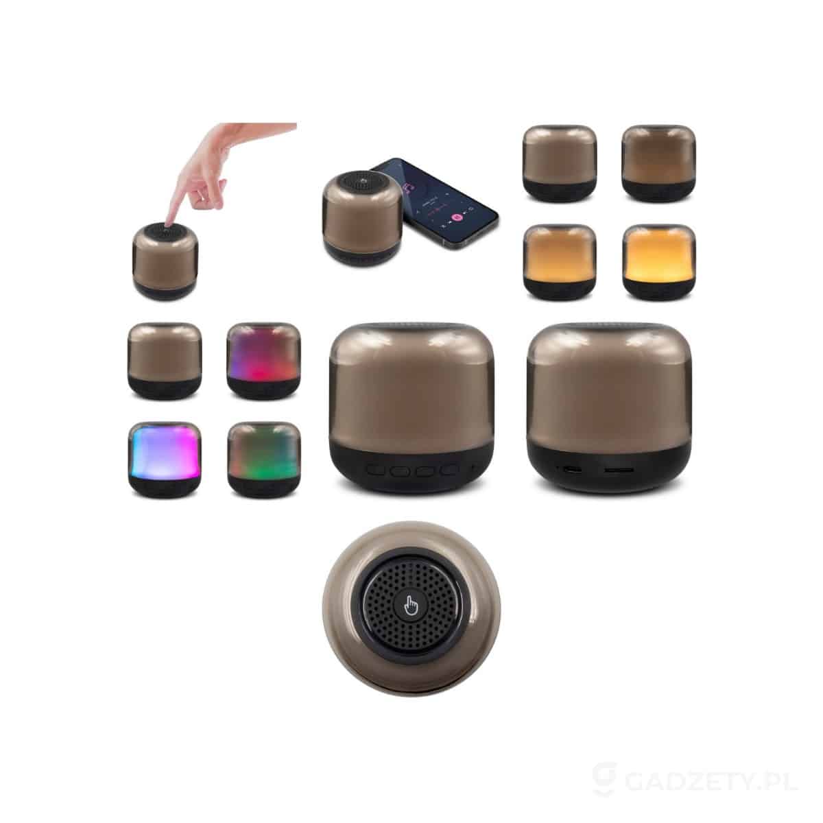 AXP-V0049-wariant-watermark Głośnik bezprzewodowy 5W, lampka RGB | Seamus – zdjęcia produktu