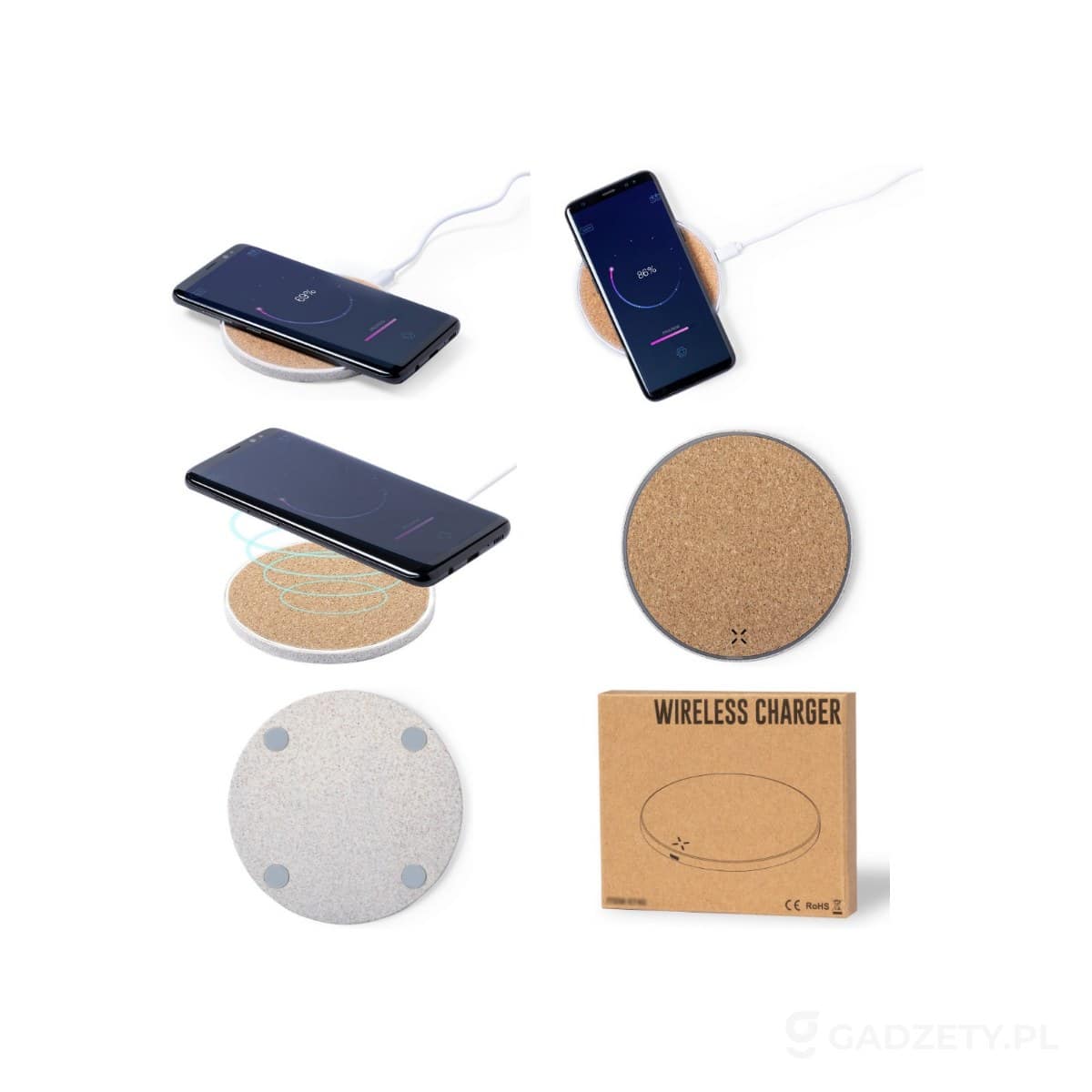 AXP-V0149-wariant-watermark Ładowarka bezprzewodowa 10W ze słomy pszenicznej – zdjęcia produktu