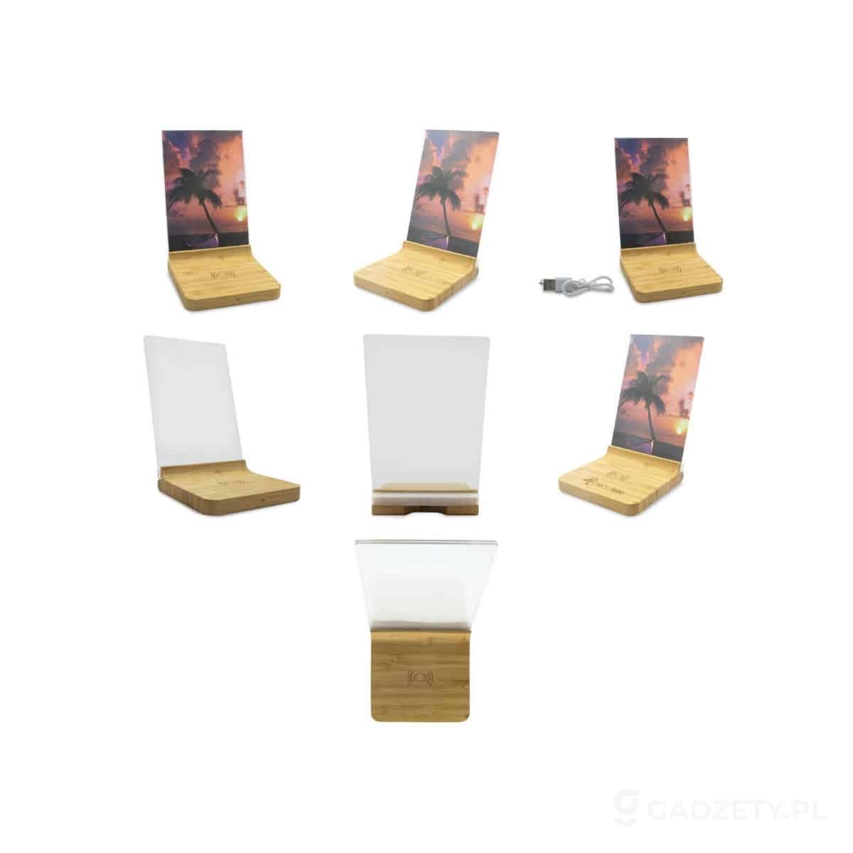 AXP-V0176-wariant-watermark Bambusowa ładowarka bezprzewodowa 10W, ramka do zdjęć | Finneas – zdjęcia produktu