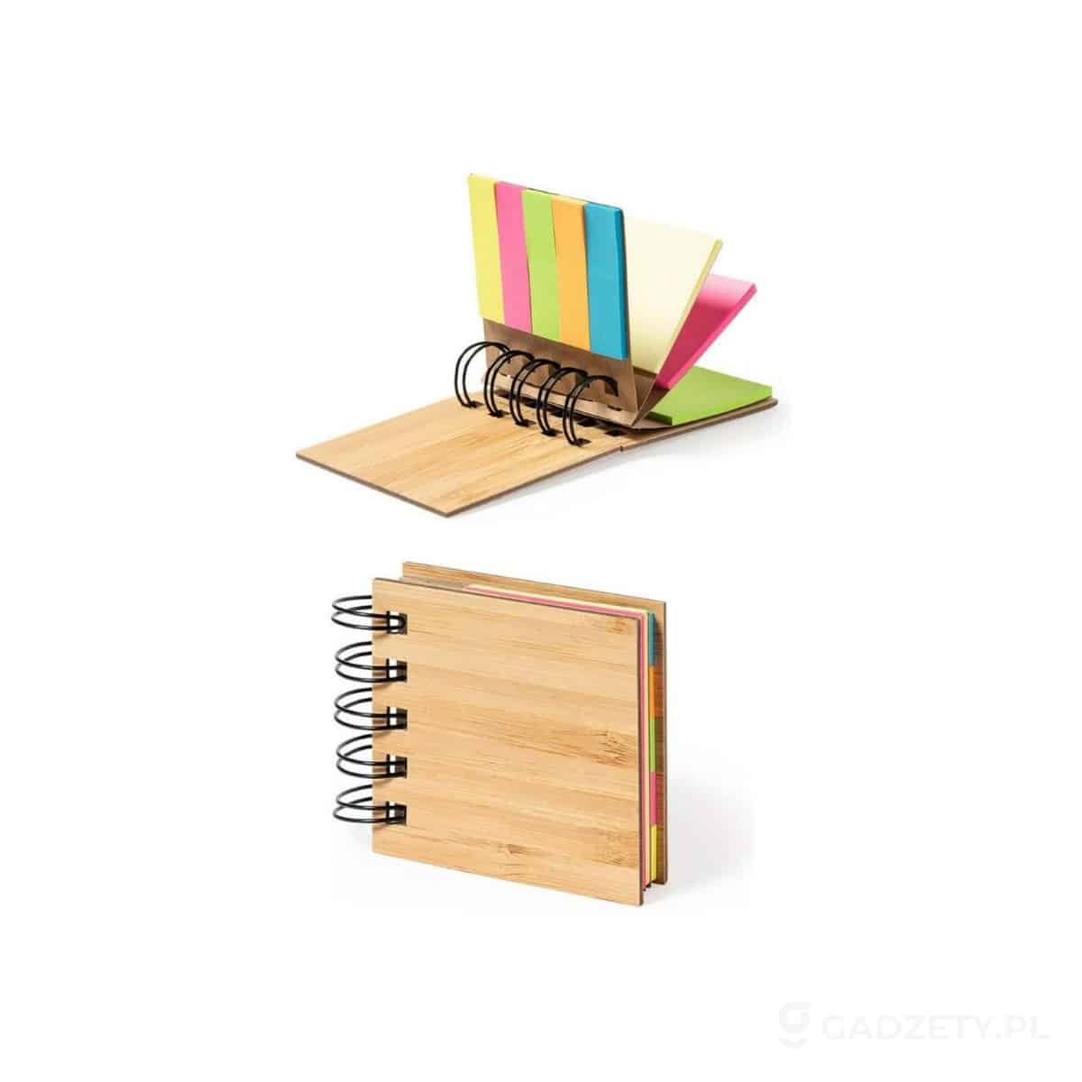 AXP-V0265-wariant-watermark Bambusowy zestaw do notatek, karteczki samoprzylepne – zdjęcia produktu