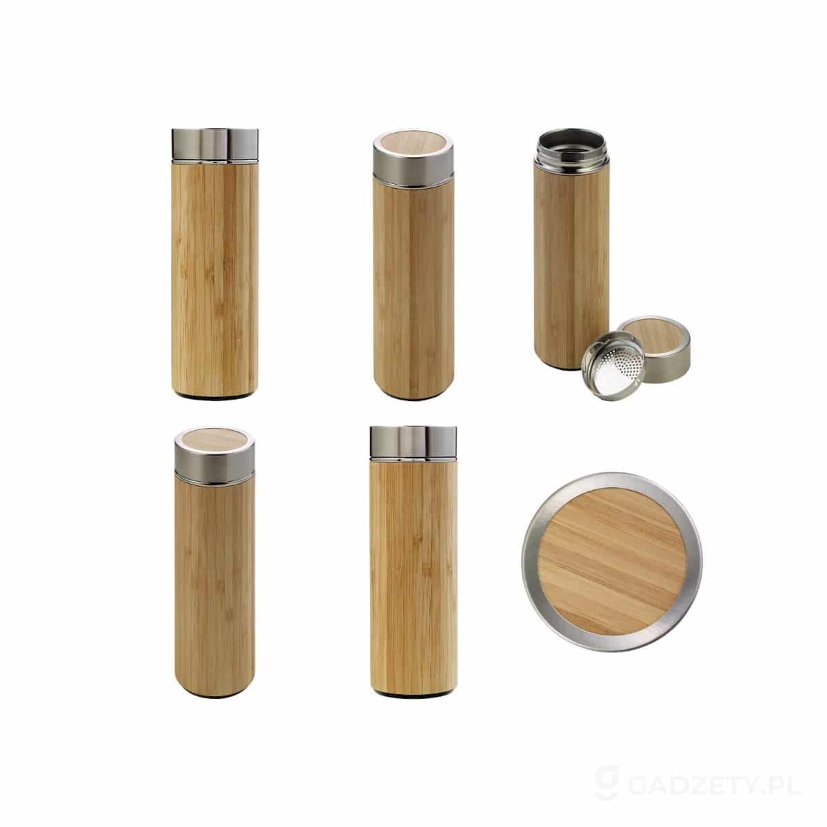 AXP-V0772-wariant-watermark Bambusowy termos 420 ml, posiada sitko zatrzymujące fusy – zdjęcia produktu