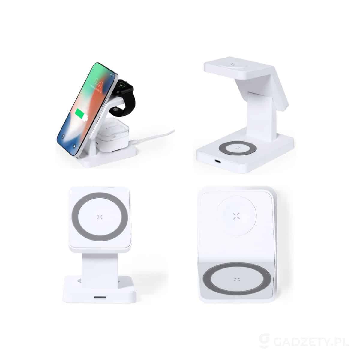AXP-V1351-wariant-watermark Magnetyczna ładowarka bezprzewodowa 15W, 3 w 1, stojak na telefon – zdjęcia produktu