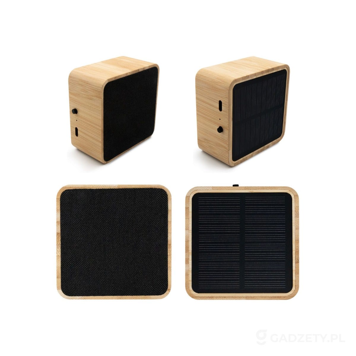 AXP-V2240-wariant-watermark Bambusowy głośnik bezprzewodowy 3W B'RIGHT, panel słoneczny | Androwe – zdjęcia produktu