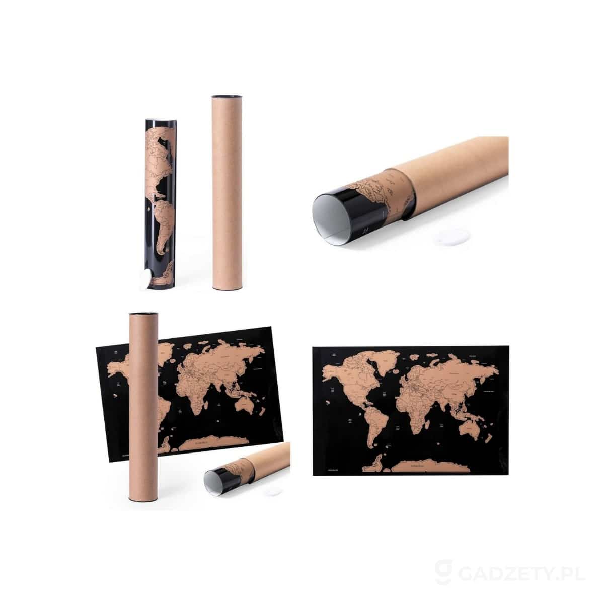 Mapa świata, zdrapka – zdjęcia produktu
